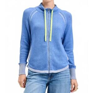 NEW ZAKET & PLOVER two-tone zip up jacket in chambray